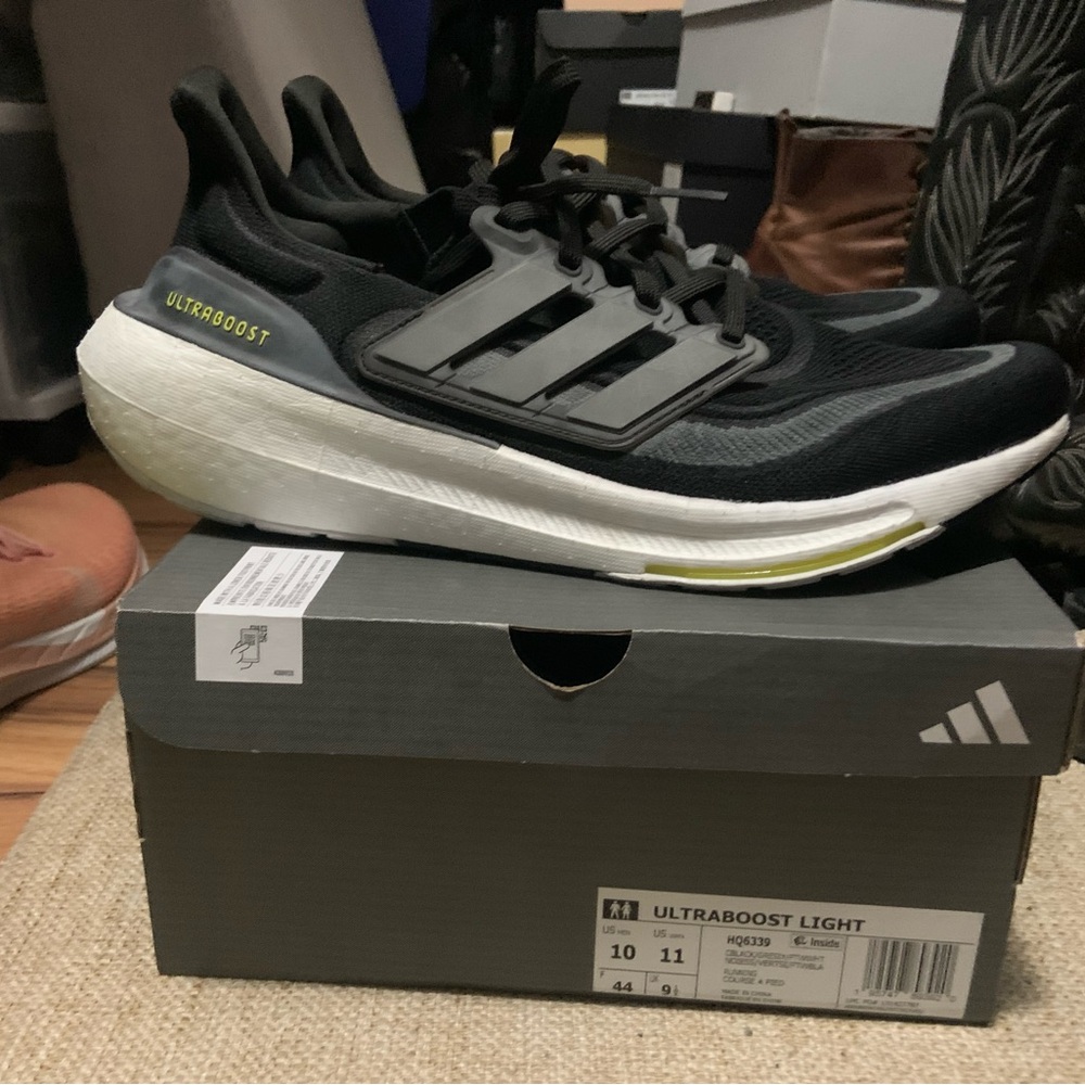 Adidas Ultraboost Light Black and White Athletic Shoes/Worn Once!